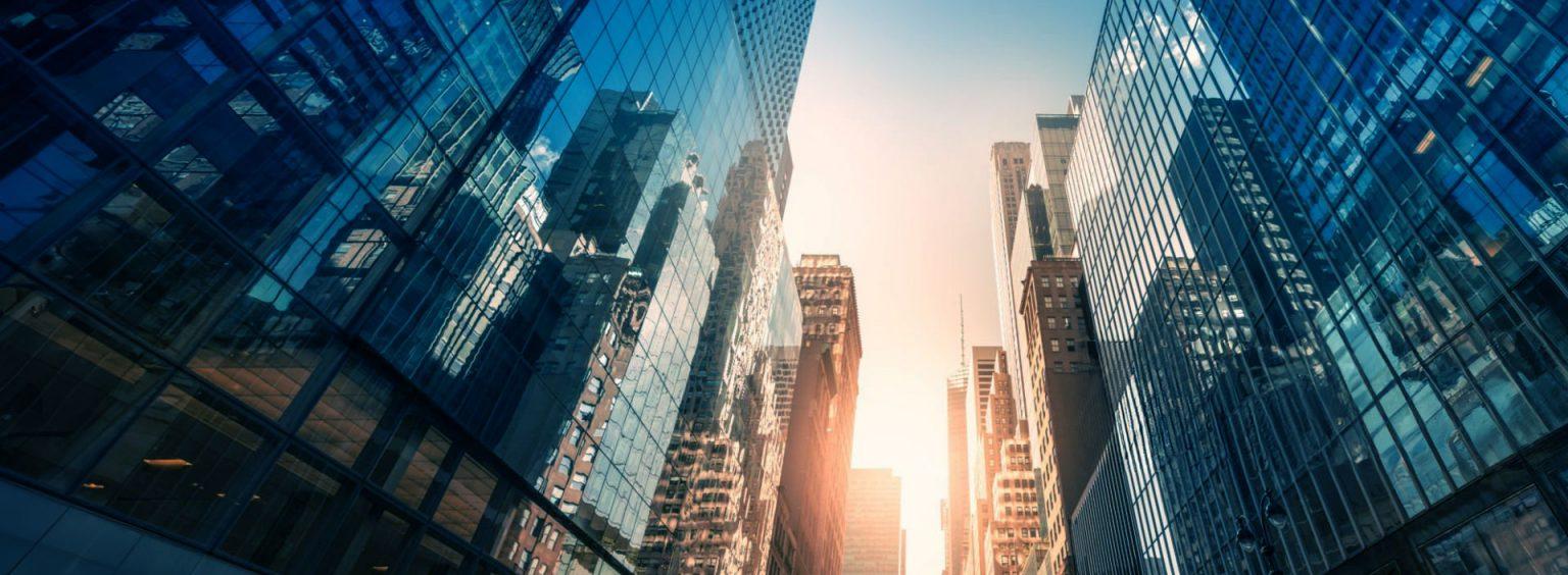 City skyline used in RJRGLEANER Communications Group digital branding